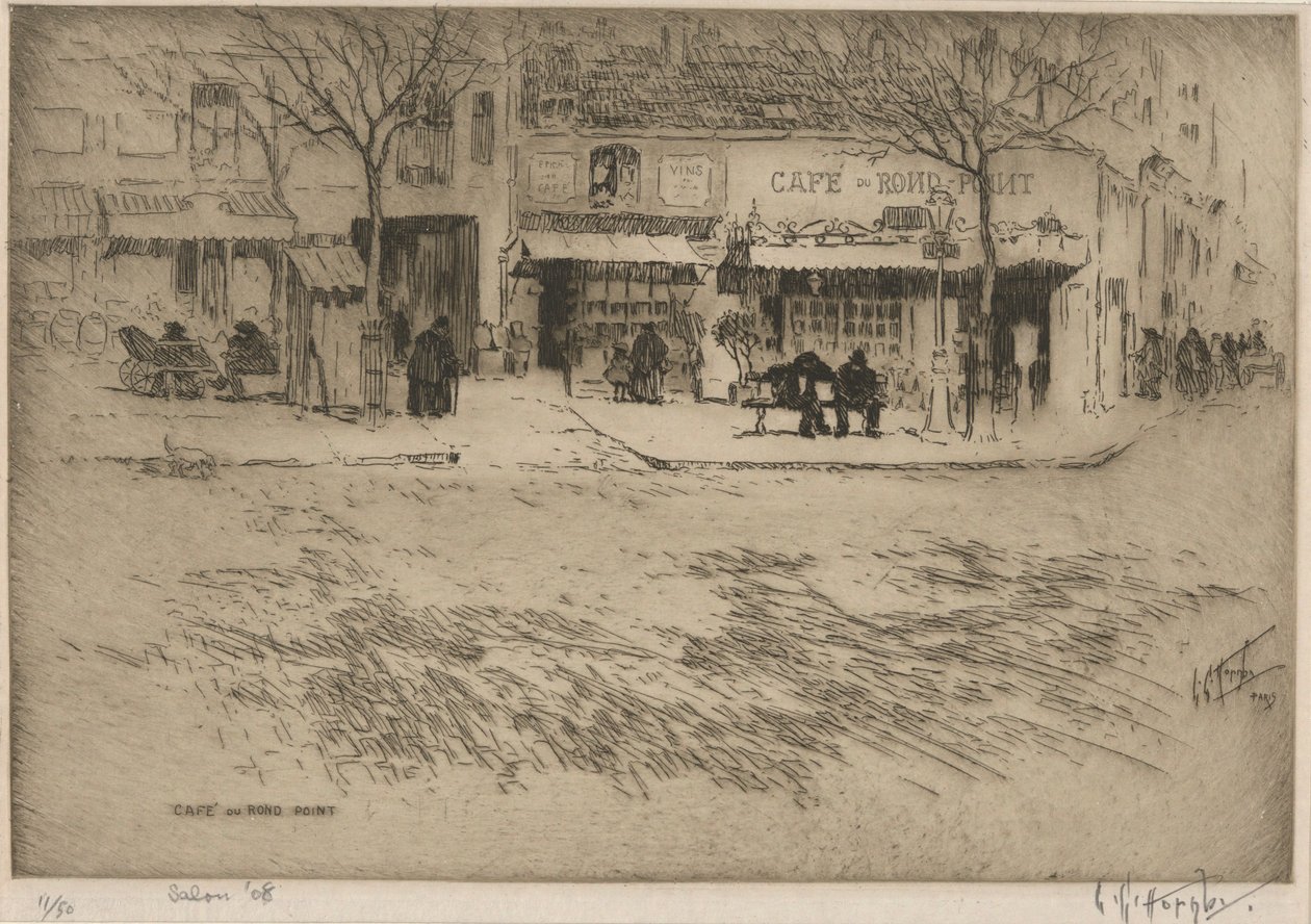 Cafe du Rond Noktası by Lester George Hornby