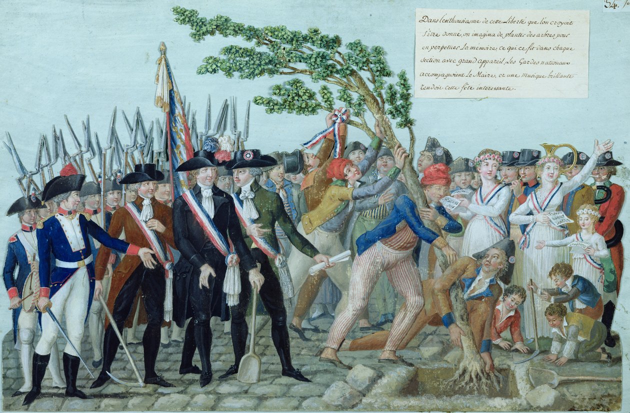 Bir Özgürlük Ağacının Dikilmesi, c.1789 by Lesueur Brothers