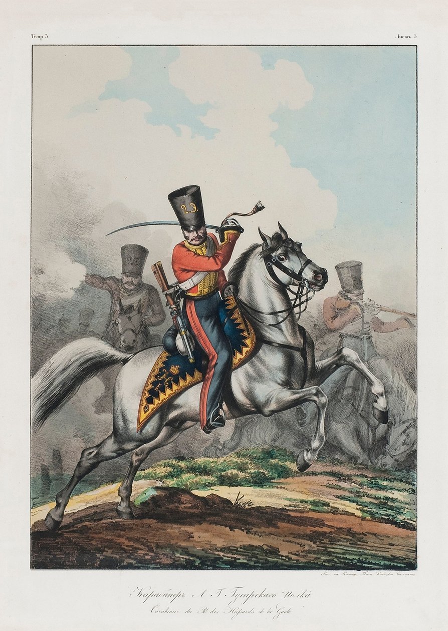 Hussar alayının karabinası, 1830