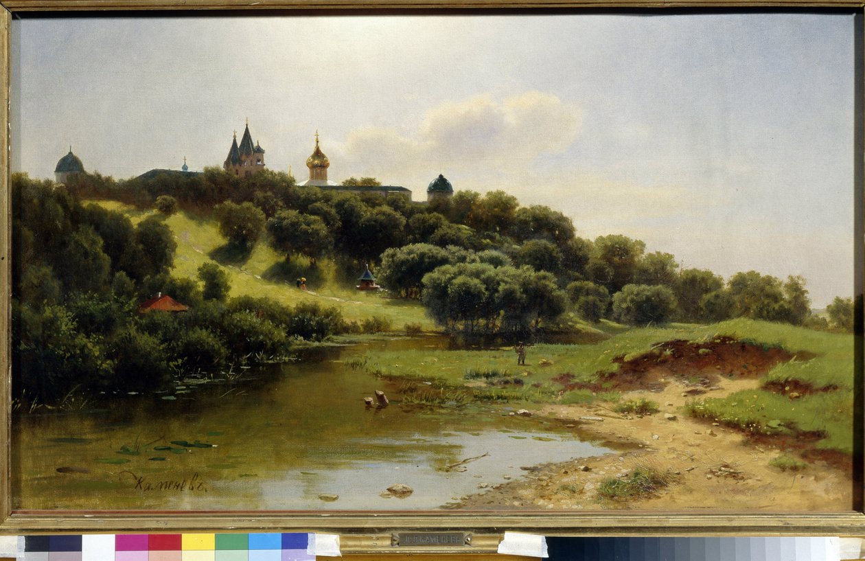 Le manastır Savino Storozhevsky, basın de Zvenigorod (Rusya). Peinture de Lev Livovich Kamenev (1833-1886), huile efendim toile by Lev Lyvovich Kamenev