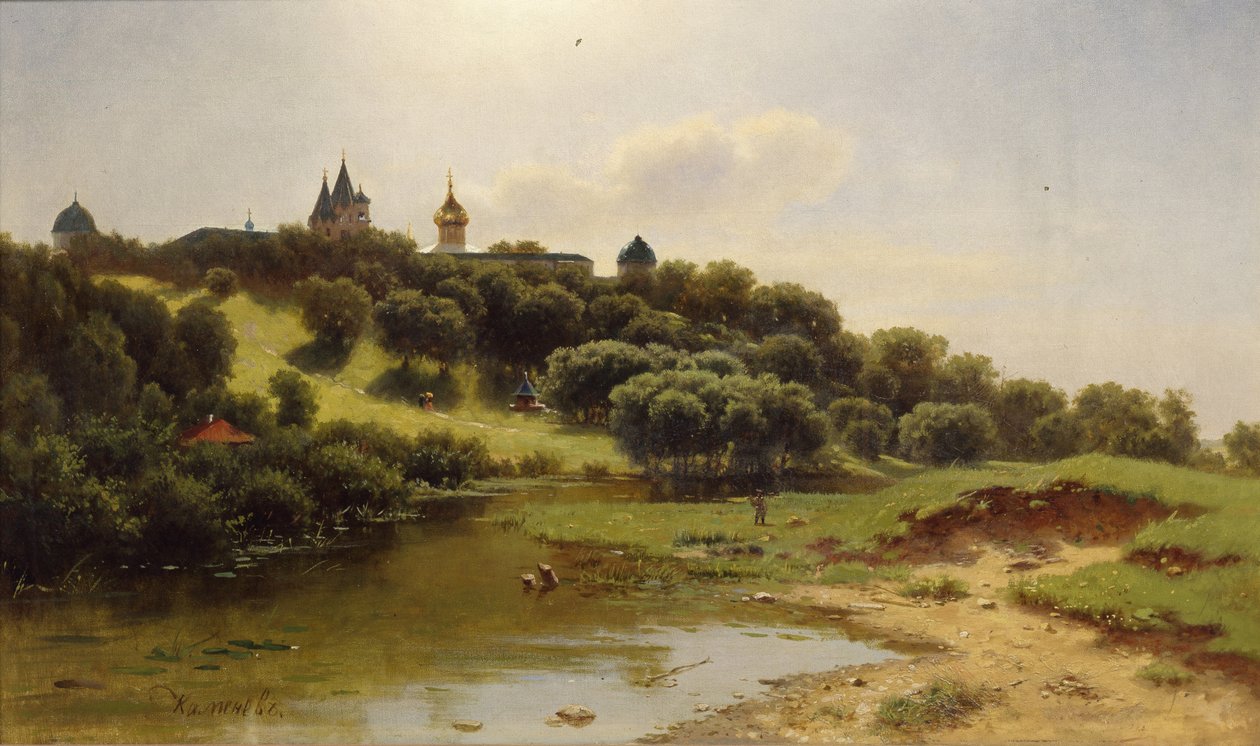 Zvenigorod yakınlarındaki Savvino-Storozhevsky Manastırları, 1860 by Lev Lyvovich Kamenev