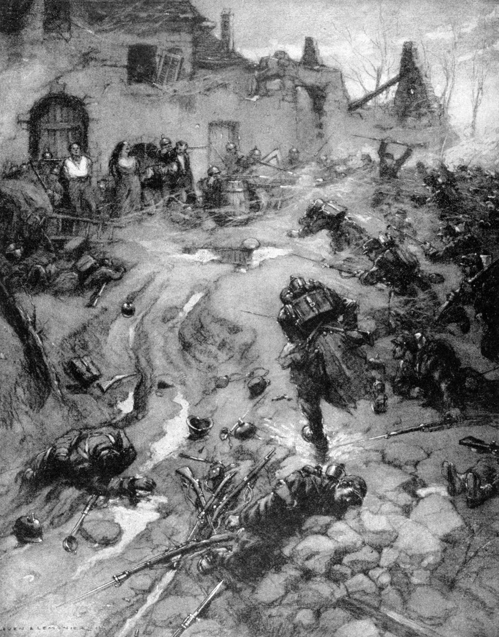 Askerlerimiz Steinbach, Alsace, I. Dünya Savaşı, 1915 by Leven and Lemonier