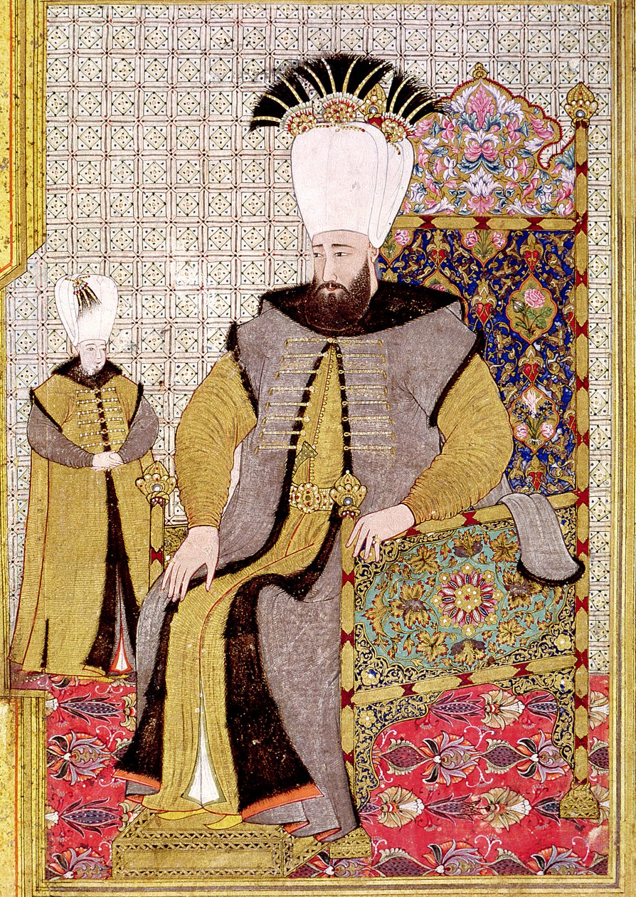 Sultan III. Ahmet (1673-1736) ve tahtın varisi by Levni