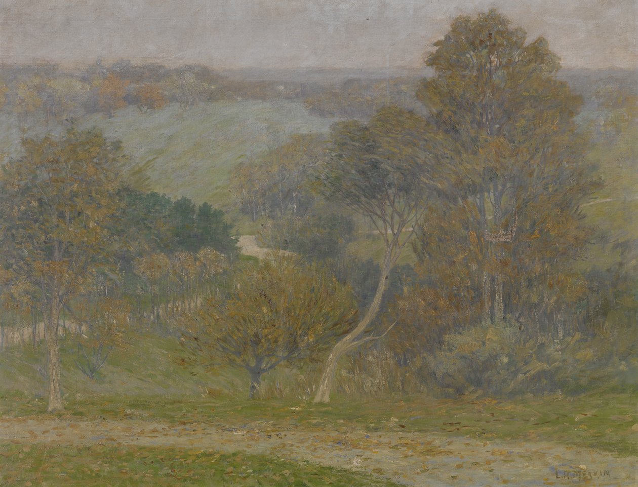 Hill and Hollow, 1896 dolayları (tuval üzerine yağlıboya) by Lewis Henry Meakin