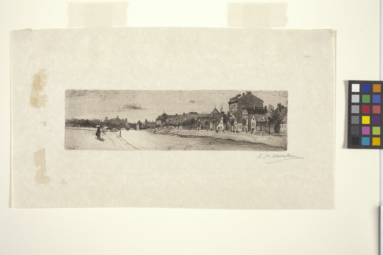Isar Nehri (mürekkep) by Lewis Henry Meakin