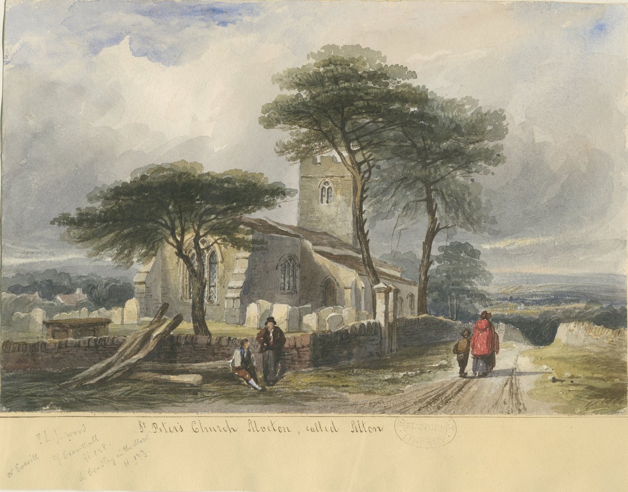 Alton Kilisesi: sulu boya ve [c 1830-1840] (resim) by Lewis John Wood