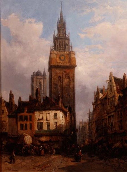 sokak sahnesi by Lewis John Wood