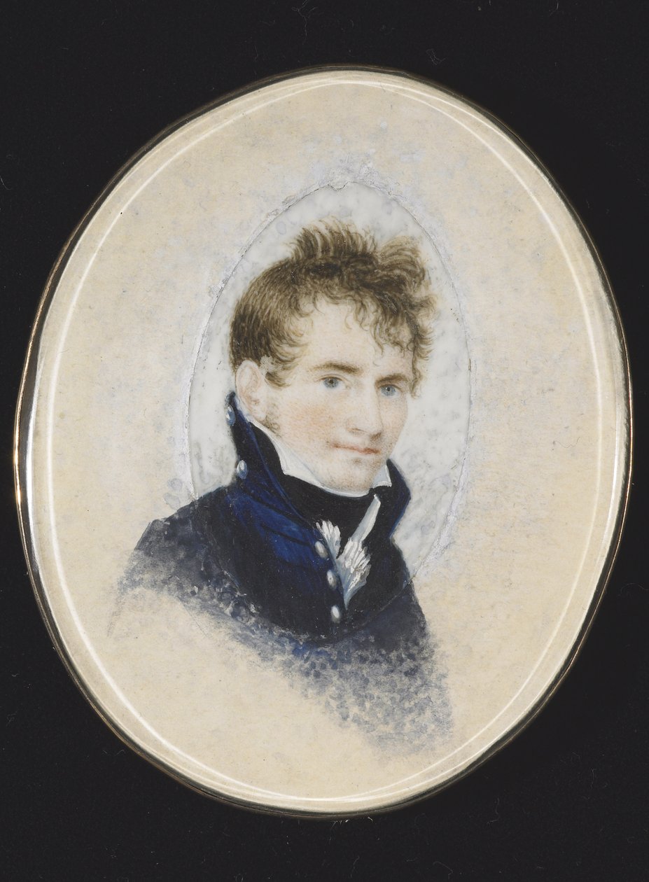 Paul Peckham'ın Portresi, c.1810-20 (fildişi üzerine suluboya) by Lewis Peckham