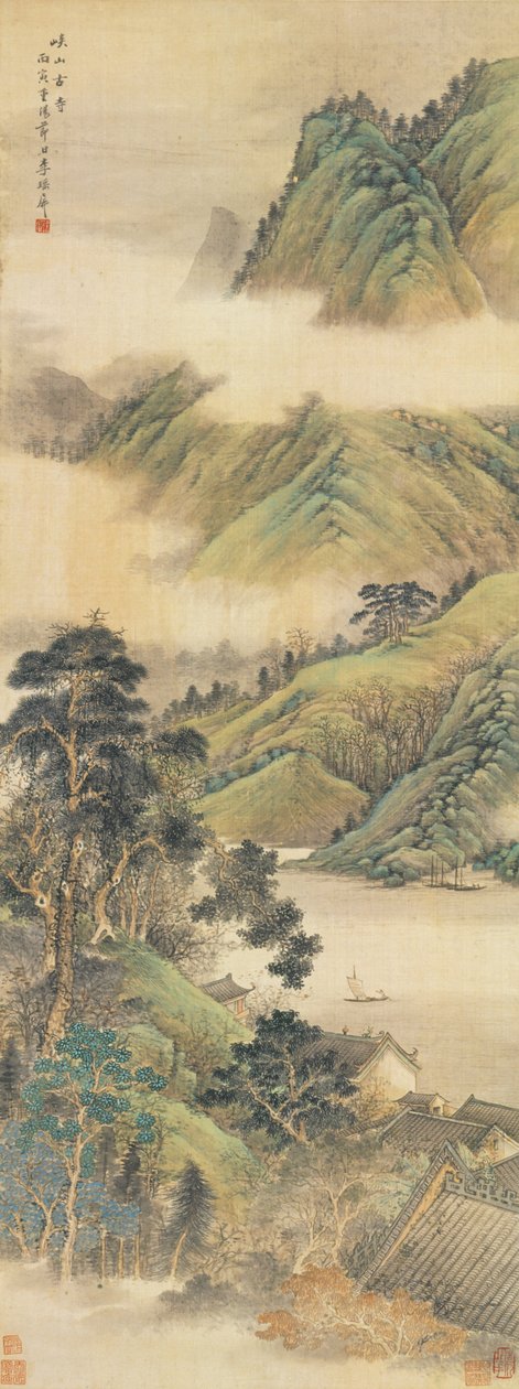 Dağlar ve vadiler arasında antik tapınak by Li Yaoping