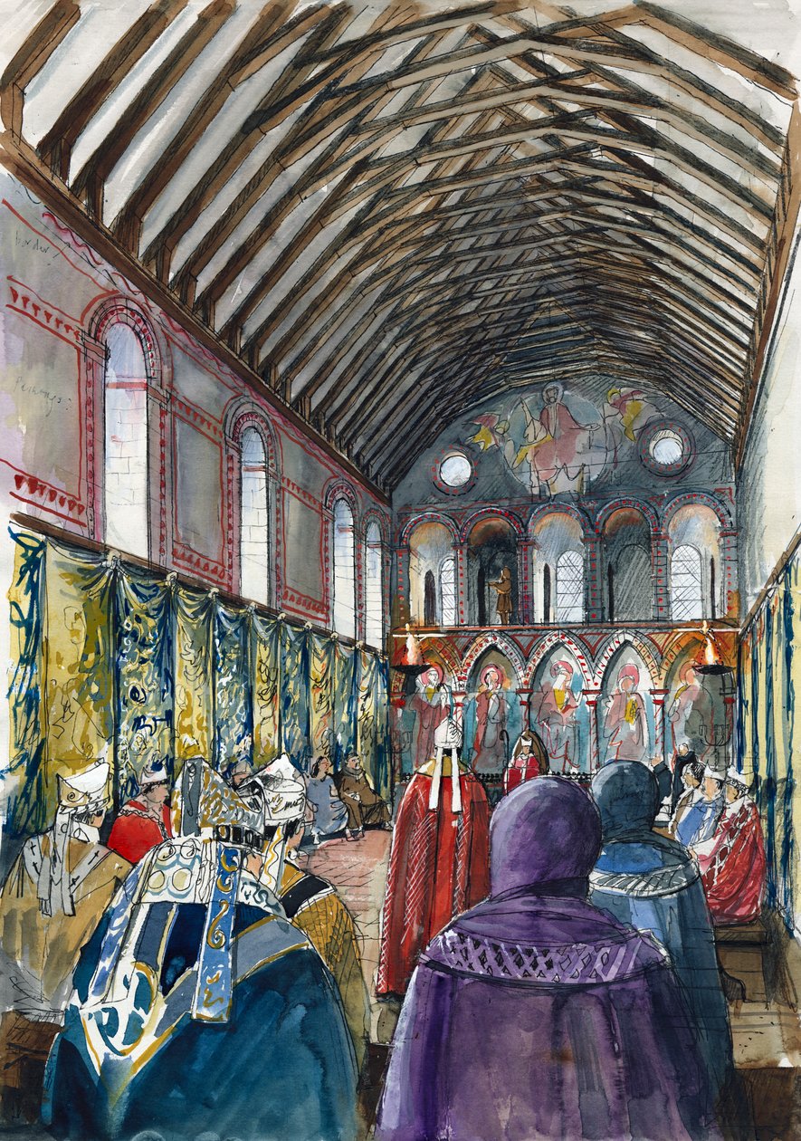 Wolvesey Kalesi Doğu Salonu, Eski Piskopos Sarayı, c1160, c2000s by Liam Wales