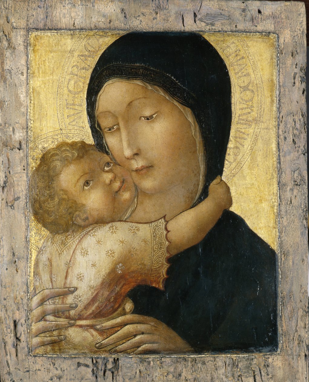 Madonna ve Çocuk, c.1470 (kavak ağacı üzerinde tempera) by Liberale da Verona