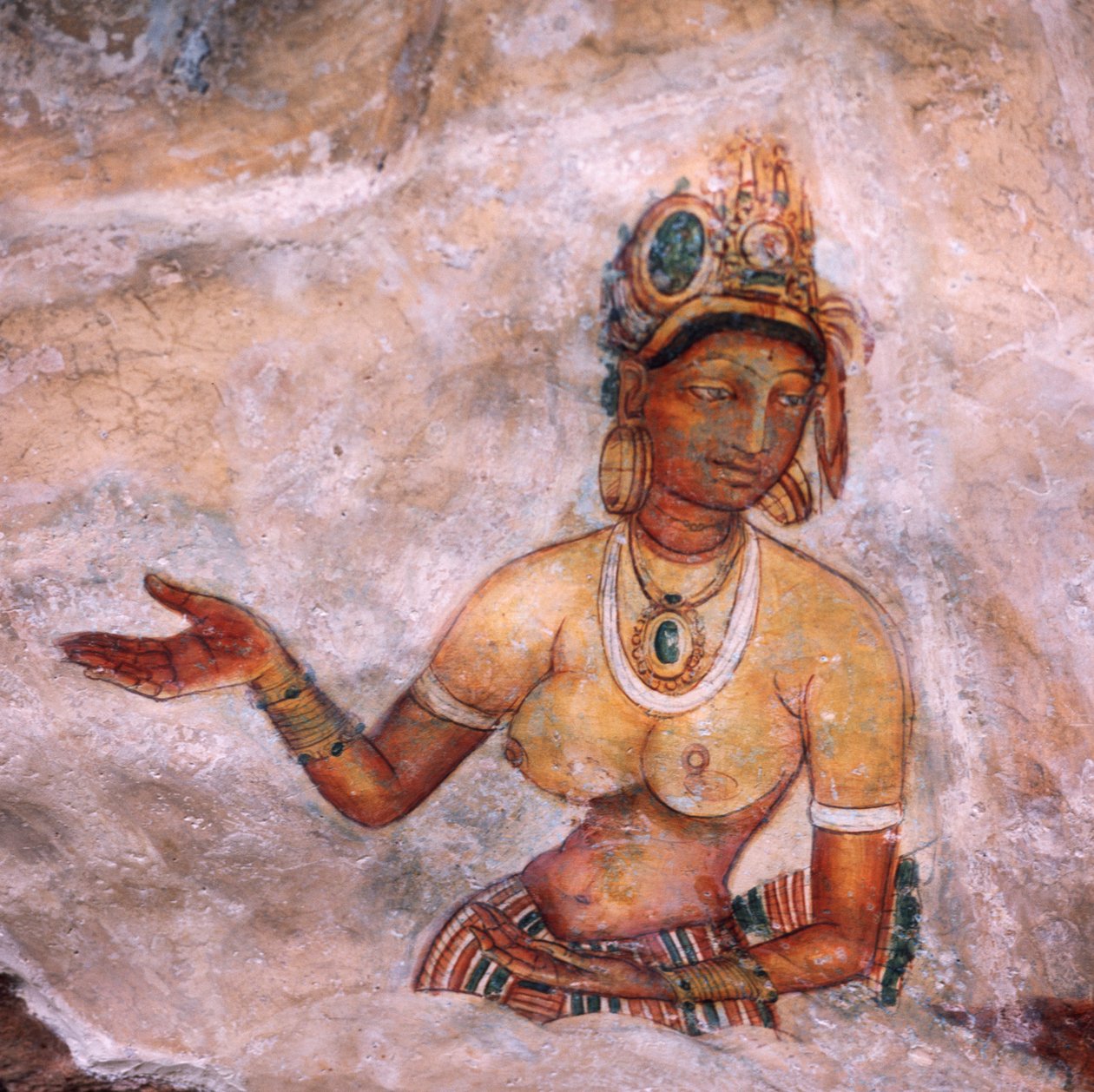 Apsaras, adak sunan cennet perisi, fresk, Sigiriya