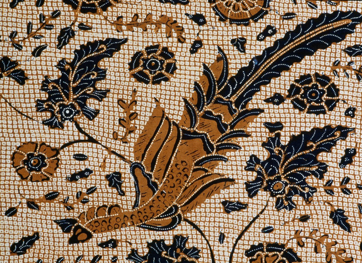 Peksi podang, Surakarta, Java, Endonezya, ayrıntılar olarak adlandırılan geleneksel tasarıma sahip Batik by Unbekannt Unbekannt