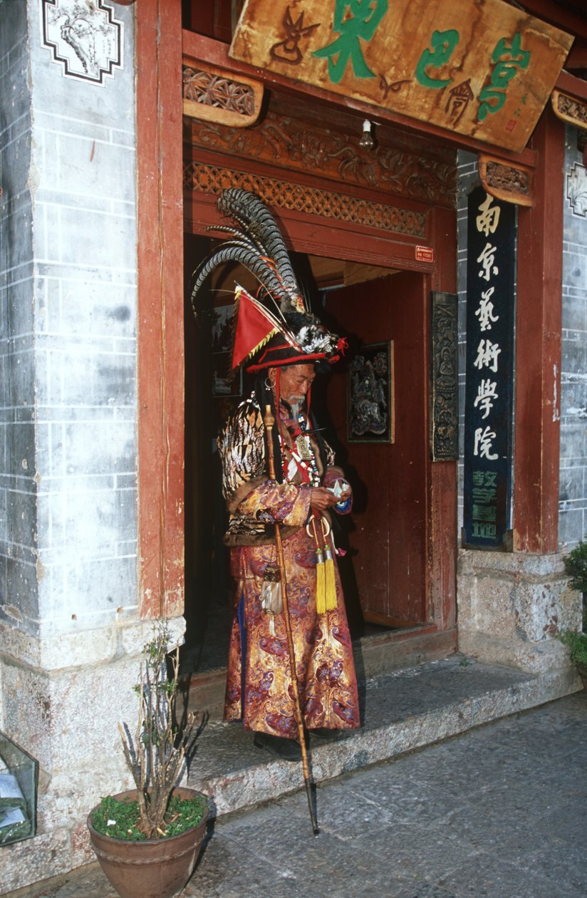 Çin, Yunnan, ben sos, geleneksel NA Xi kostümüyle dolu by Unbekannt Unbekannt