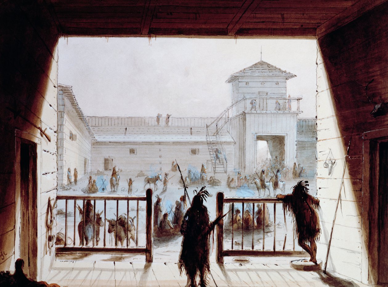 Fort Laramie, Alfred Jacob Miller (1810-1874), suluboya, ABD by Unbekannt Unbekannt