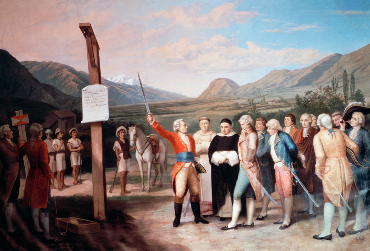 Ibarrada şehrinin Cristobal de Troya tarafından 1606, Ekvador tarafından kurulması by Unbekannt Unbekannt