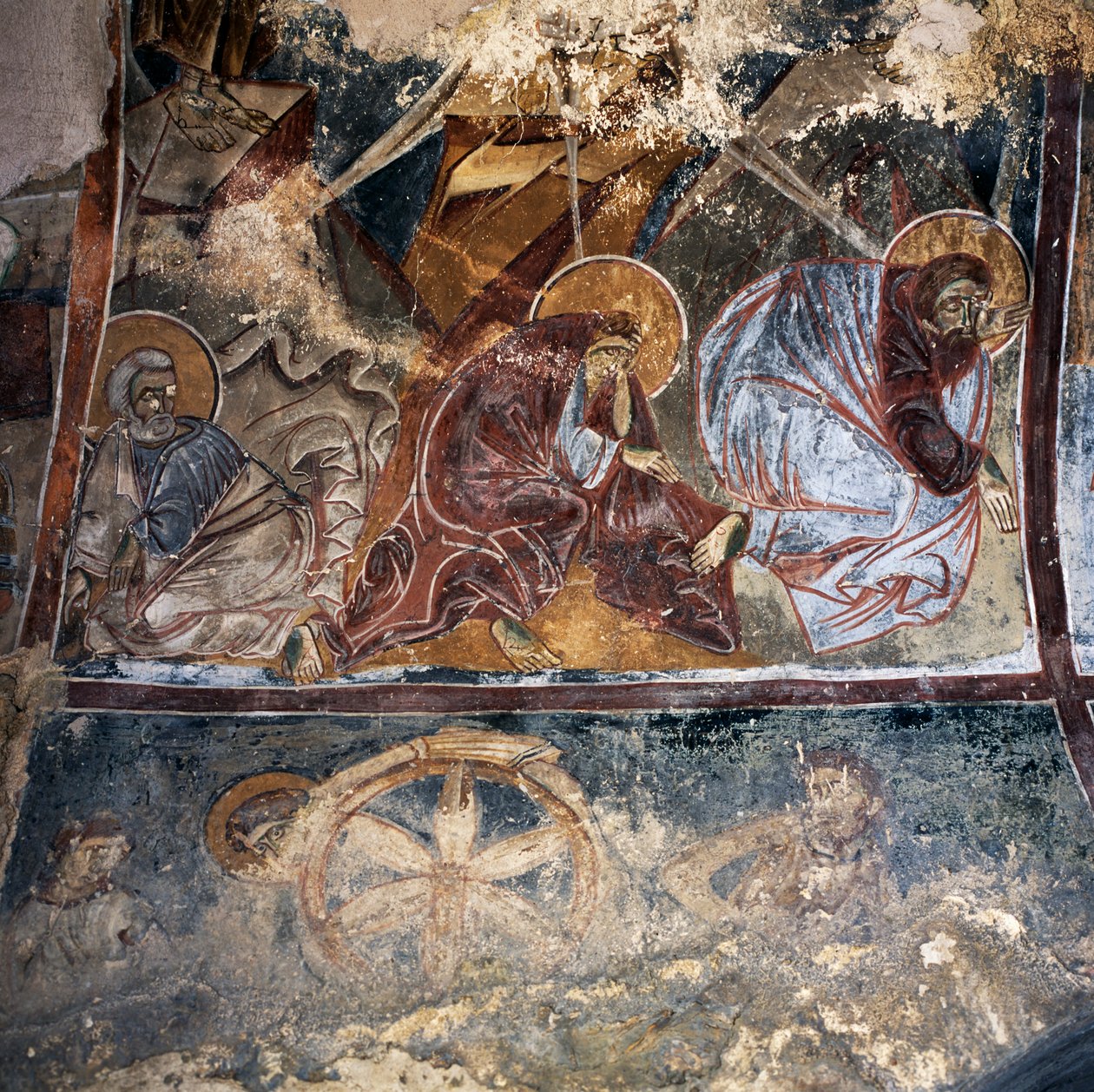 Agios Georgios Xifoforos Bizans kilisesindeki azizlerin freski, Apodoulou, Girit, Yunanistan (fotoğraf) by Unbekannt Unbekannt