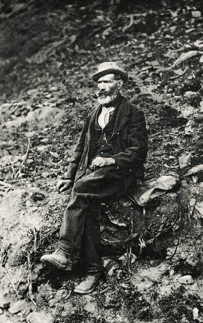 Jean-Antoine Carrel (1829-1890 Valtournenche), Matterhorn zirvesine ilk çıkışı İtalyan tarafından yapan Aosta Vadisi dağcı, 16 Ağustos by Unbekannt Unbekannt