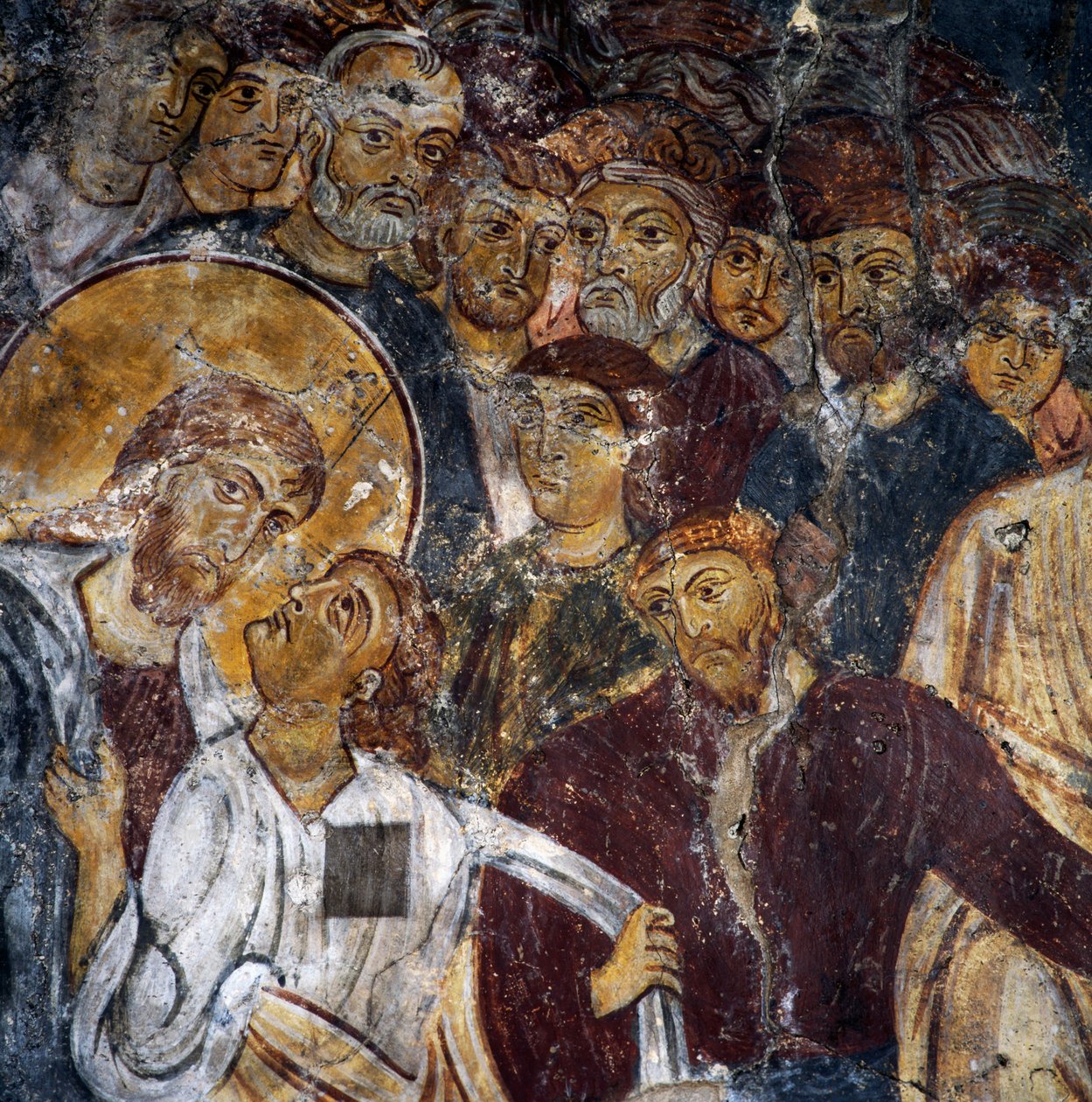 İsa ve Havariler, Panagia Antifonitria manastırının içindeki freskler, Myriokefala, Girit, Yunanistan (fotoğraf) by Unbekannt Unbekannt