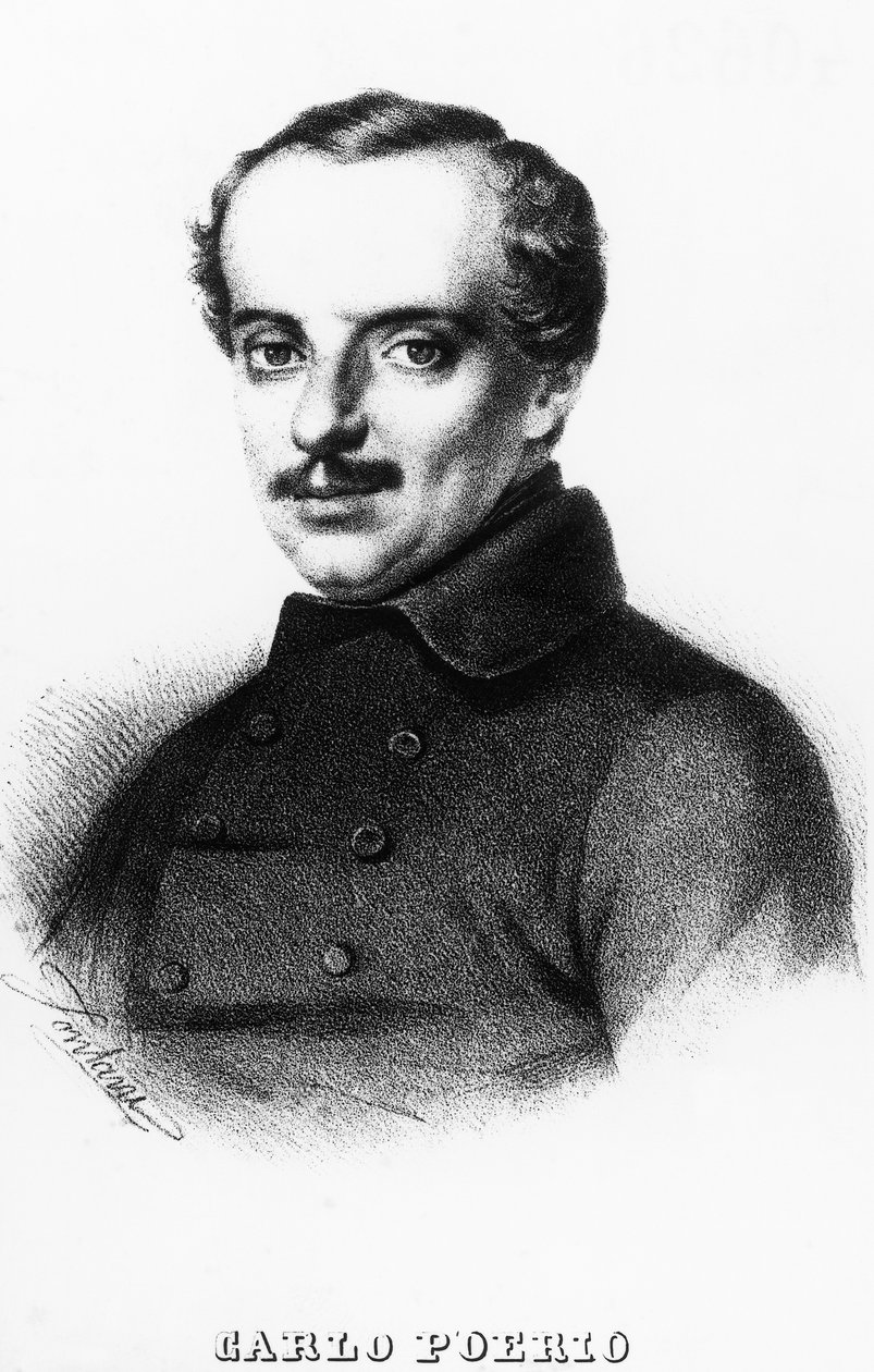 Carlo Poerio'nun portresi (1803-1867), İtalyan vatansever ve politikacı, gravür by Unbekannt Unbekannt