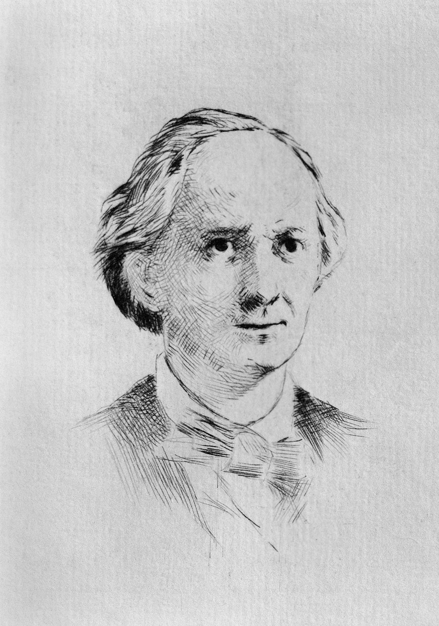 Charles Pierre Baudelaire (1821-1867), Fransız şair, deneme yazarı, sanat eleştirmeni ve çevirmen portresi by Unbekannt Unbekannt