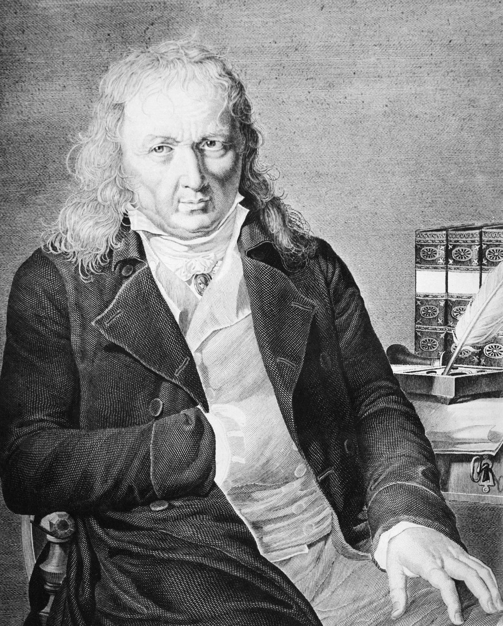 Jacques Bernardin Henri de Saint-Pierre (1737-1814), Fransız yazar ve botanikçi portresi, gravür by Unbekannt Unbekannt