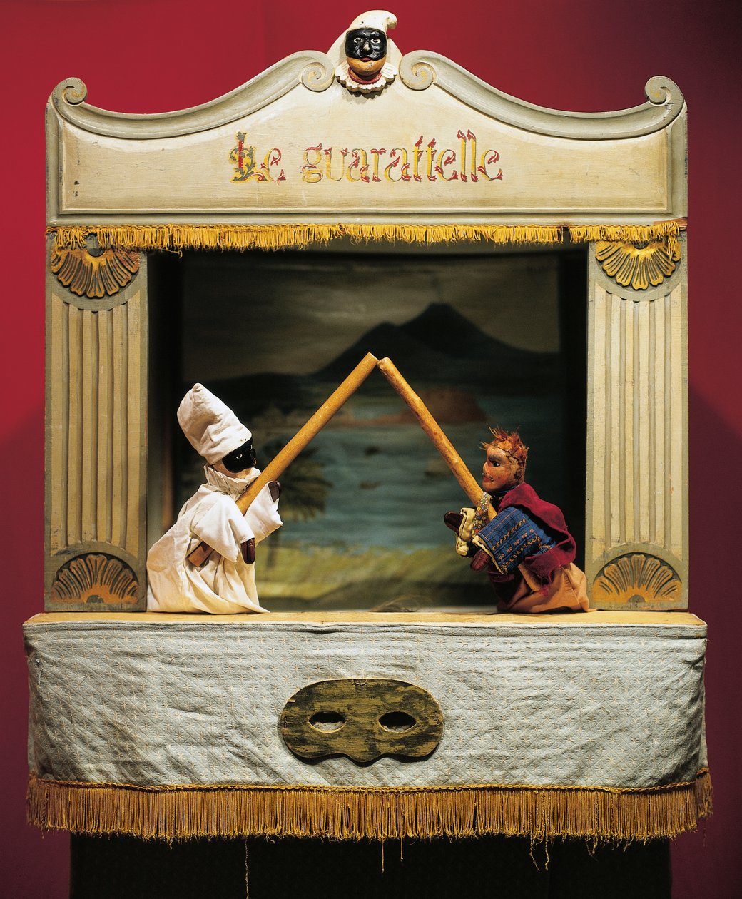 Punch (Pulcinella) ve Pasquale Terremoto, Maria Imperatrice Guarattelle tiyatrosundan kuklalar, Napoli, İtalya (fotoğraf) by Unbekannt Unbekannt