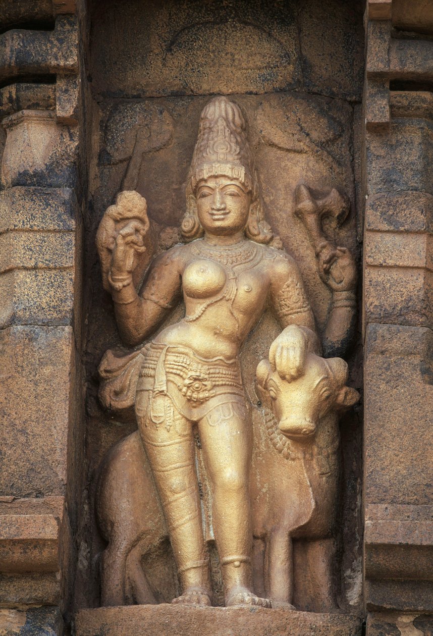 Rölyef Mağlup Parvati, Brihadeeswara Tapınağı, Gangaikonda Cholapuram, Tamil Nadu, Hindistan by Unbekannt Unbekannt