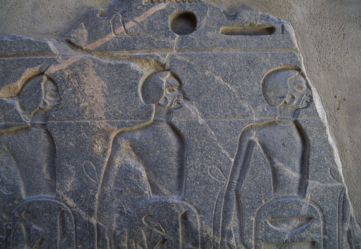 Mahkumları tasvir eden kabartma, Luksor Tapınağı, Thebes (UNESCO Dünya Mirası Alanı) by Unbekannt Unbekannt