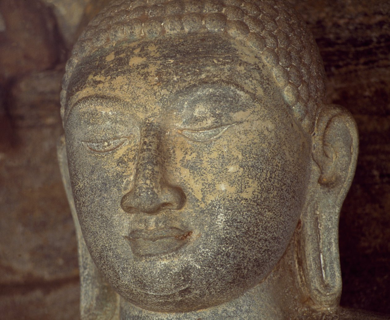 Sri Lanka, Polonnaruwa, Gal Vihara Buda heykelinin detayı (UNESCO Dünya Mirası Listesi) by Unbekannt Unbekannt