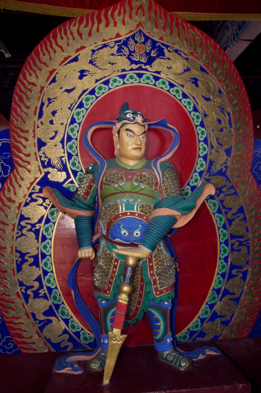 Datong, Çin yakınlarındaki ahşap Yingxian Pagodası (veya Sakyamuni Pagodası) içinde bir savaşçı heykeli. Çin uygarlığı by Unbekannt Unbekannt