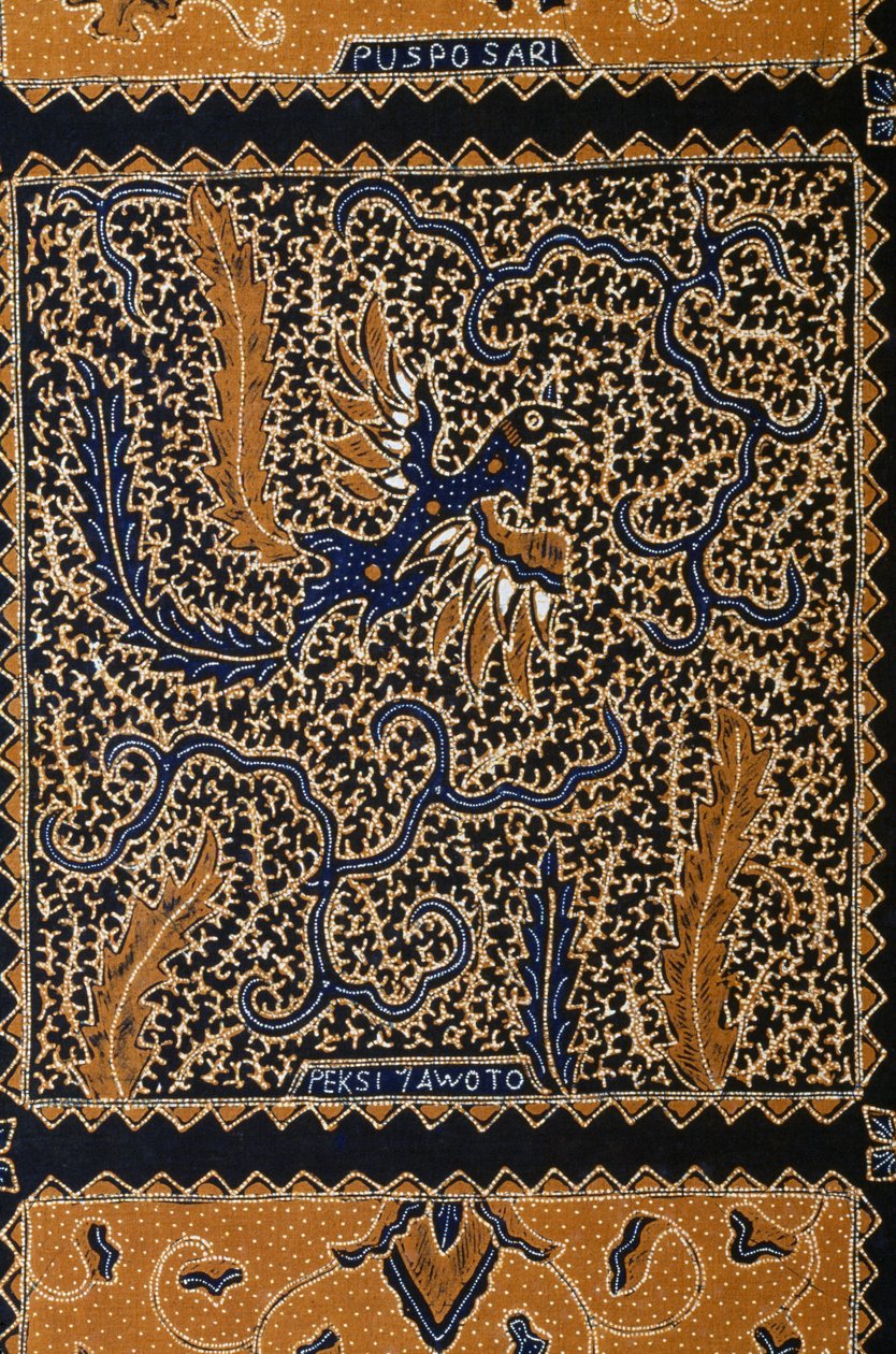 Peksi yawoto, Surakarta, Java, Endonezya adı verilen geleneksel batik tasarımı, ayrıntılar by Unbekannt Unbekannt