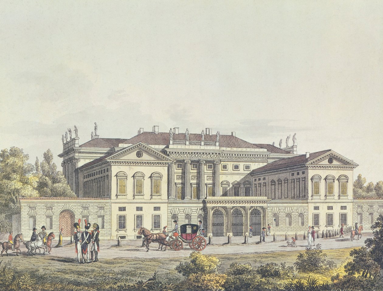 Halka açık bahçelerdeki Villa Reale manzarası, Milano, İtalya by Unbekannt Unbekannt