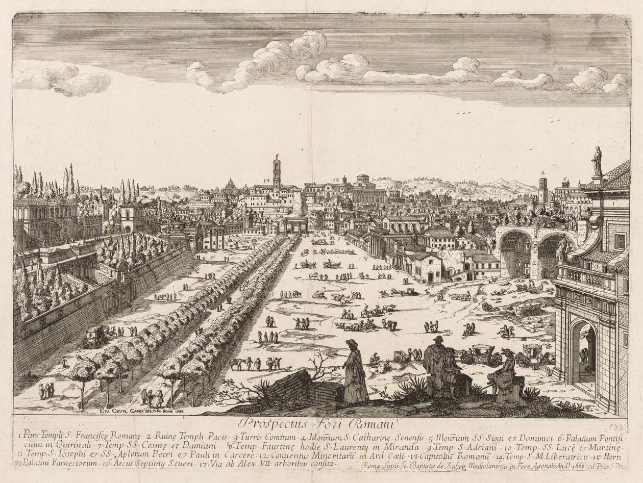 Prospektüs'ten Roma Forumu, 1666 by Lievin Cruyl