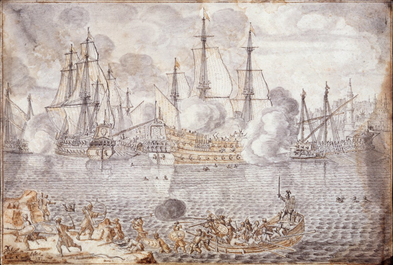 Deniz Savaşı (Gravür by Lievin Cruyl