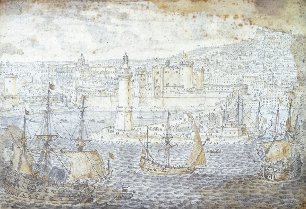 Napoli Manzarası, Lievin Cruyl (1640-1720), İtalya by Lievin Cruyl