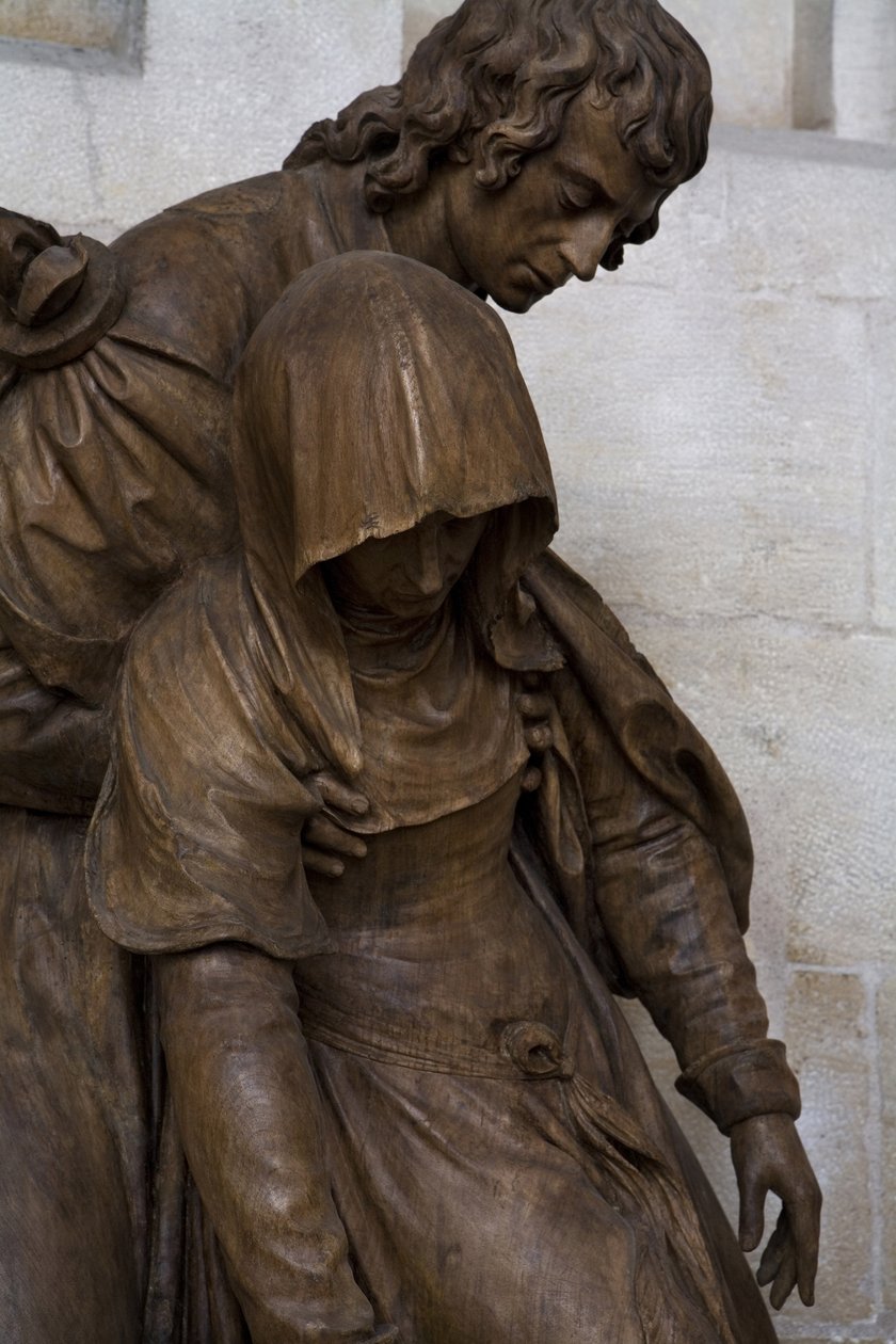 The Swoon of the Virgin, 1531 (ayrıca bkz. 279610 ve 279616) (ceviz) by Ligier Richier