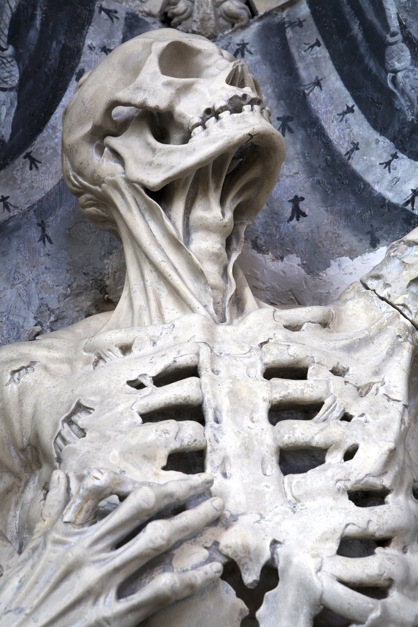 Yüzülmüş veya İskelet, detay by Ligier Richier