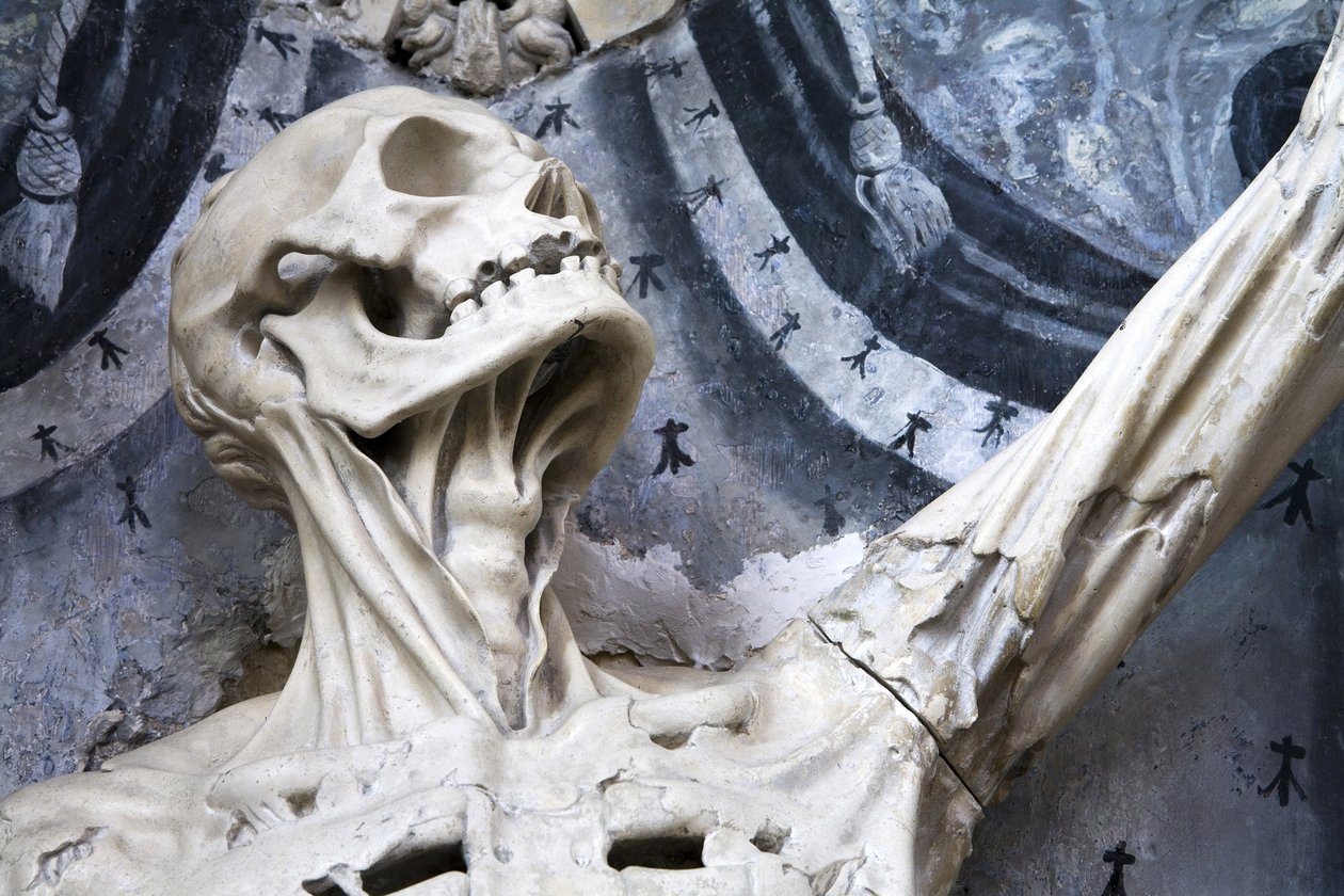 Yüzülmüş veya İskelet, detay by Ligier Richier
