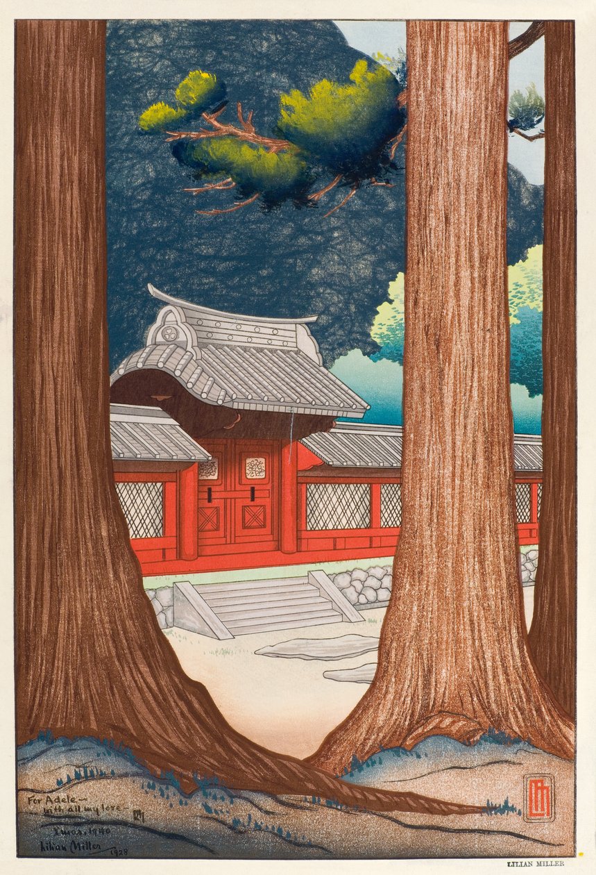 Nikko Geçidi, 1928 (tahta blok) by Lilian May Miller