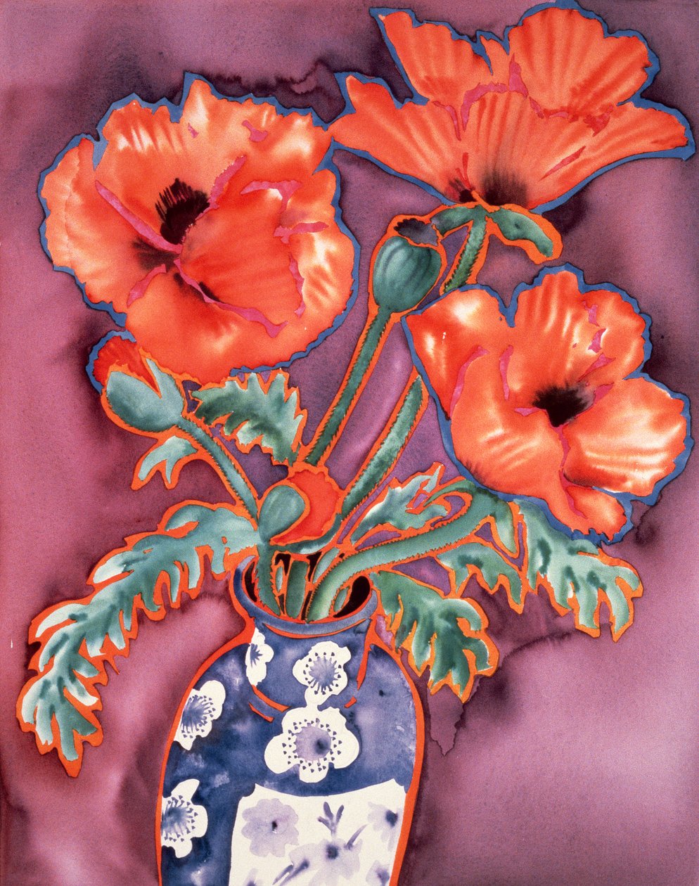 Çin Vazoda Gelincikler by Lillian Delevoryas