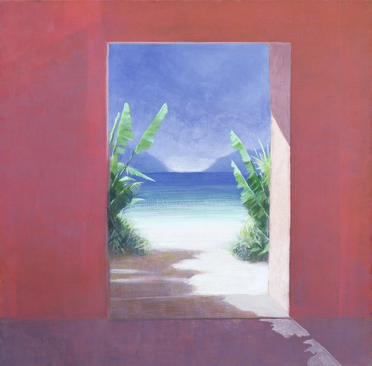 Banana Palms, 2005 (tuval üzerine akrilik) by Lincoln Seligman