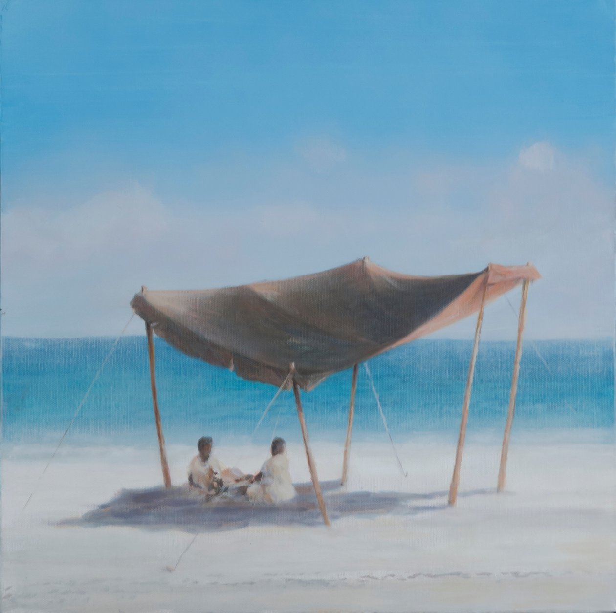Plaj Çadırı, 2012 (tuval üzerine akrilik) by Lincoln Seligman
