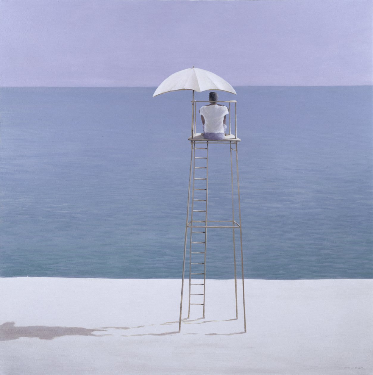 Sahil güvenlik görevlisi, 2004 (tuval üzerine akrilik) by Lincoln Seligman