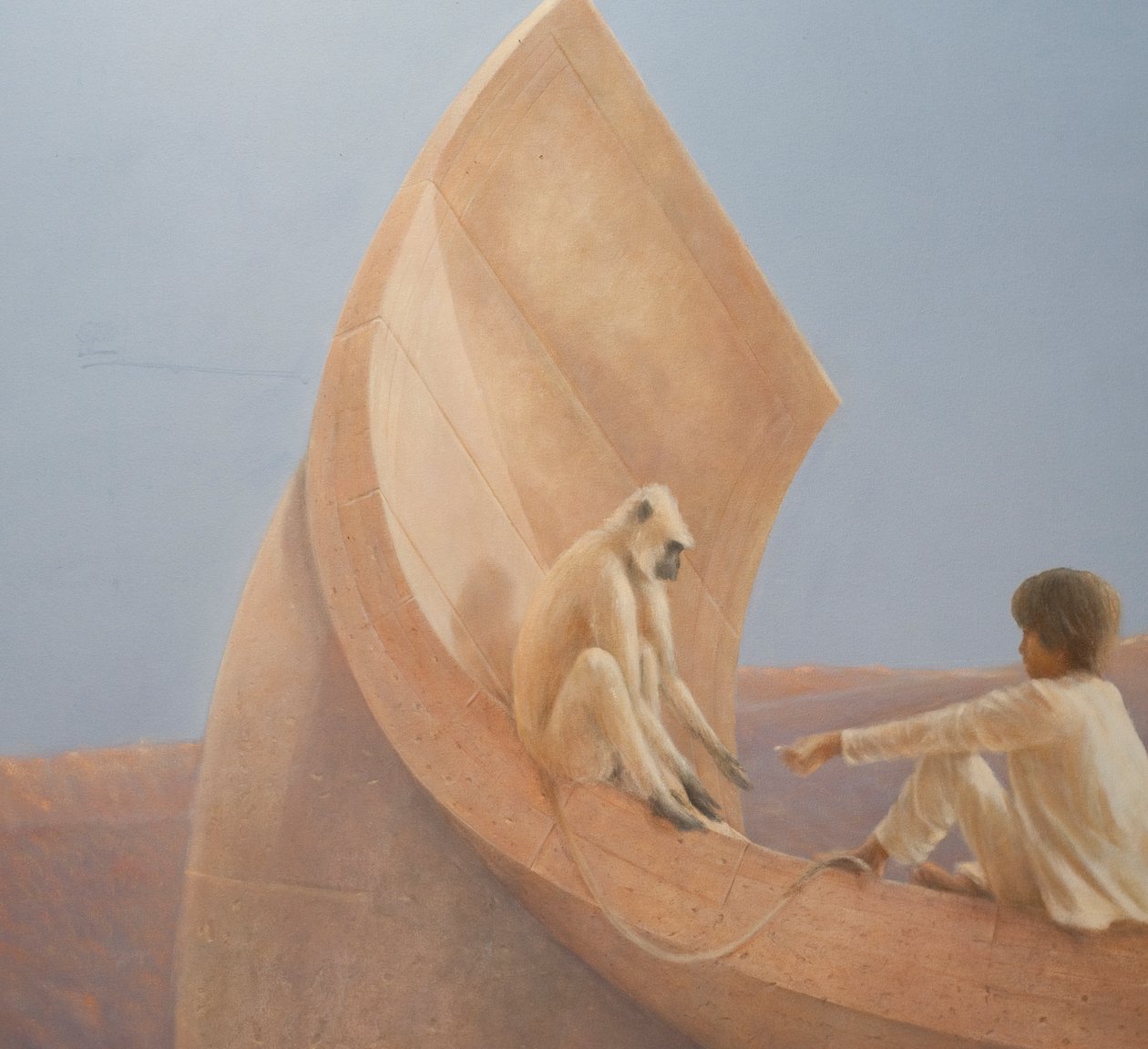 Oğlan ve Maymun, 2010 (tuval üzerine akrilik) by Lincoln Seligman