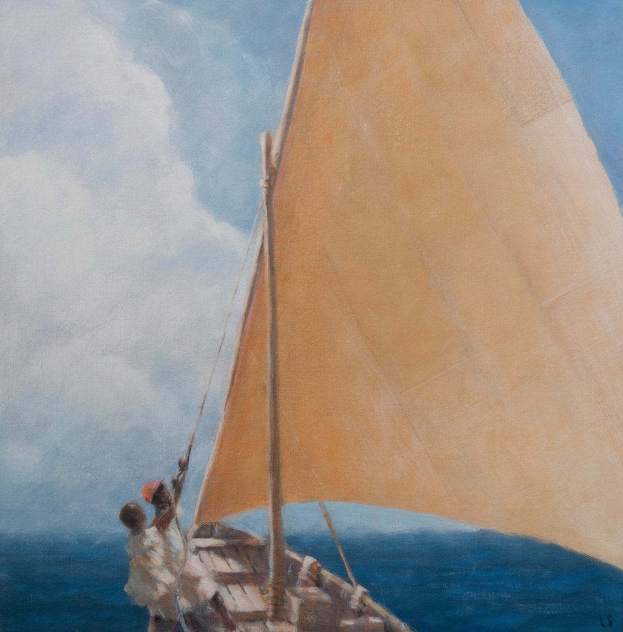 Dhow, Kilifi, 2012 (tuval üzerine akrilik) by Lincoln Seligman