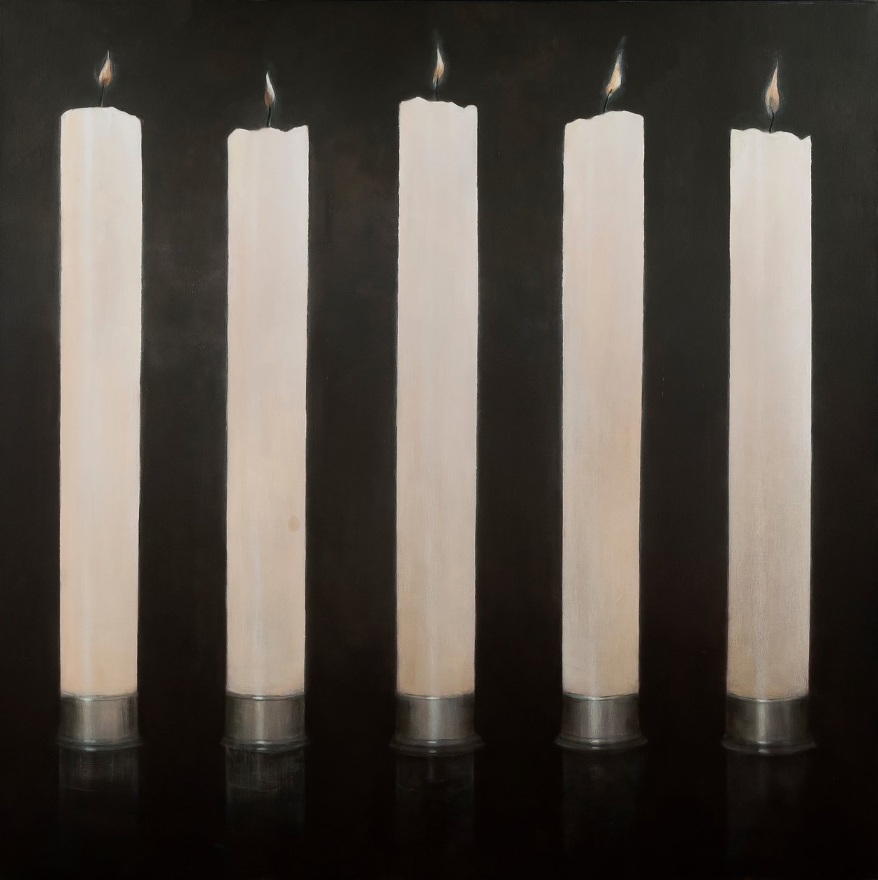 Five Candles, Sri Lanka, 2012 (tuval üzerine akrilik) by Lincoln Seligman