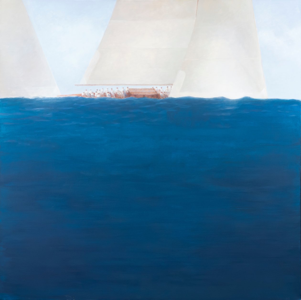 J Class Racing, The Solent, 2012 (tuval üzerine akrilik) by Lincoln Seligman