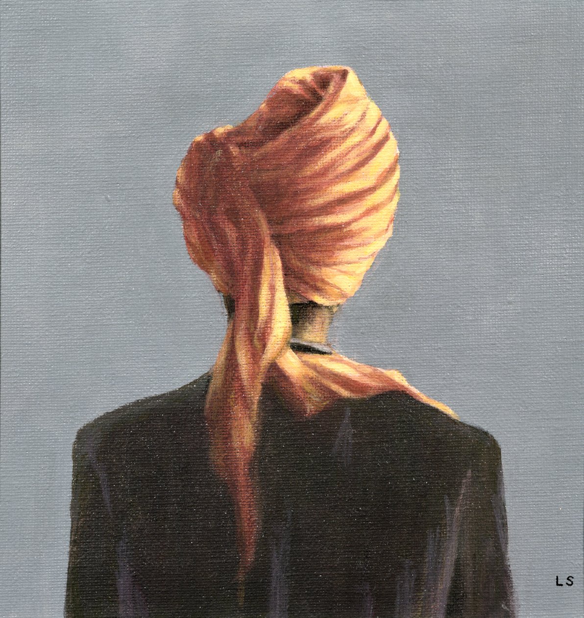 Turuncu sarık, 2004 (tuval üzerine akrilik) by Lincoln Seligman
