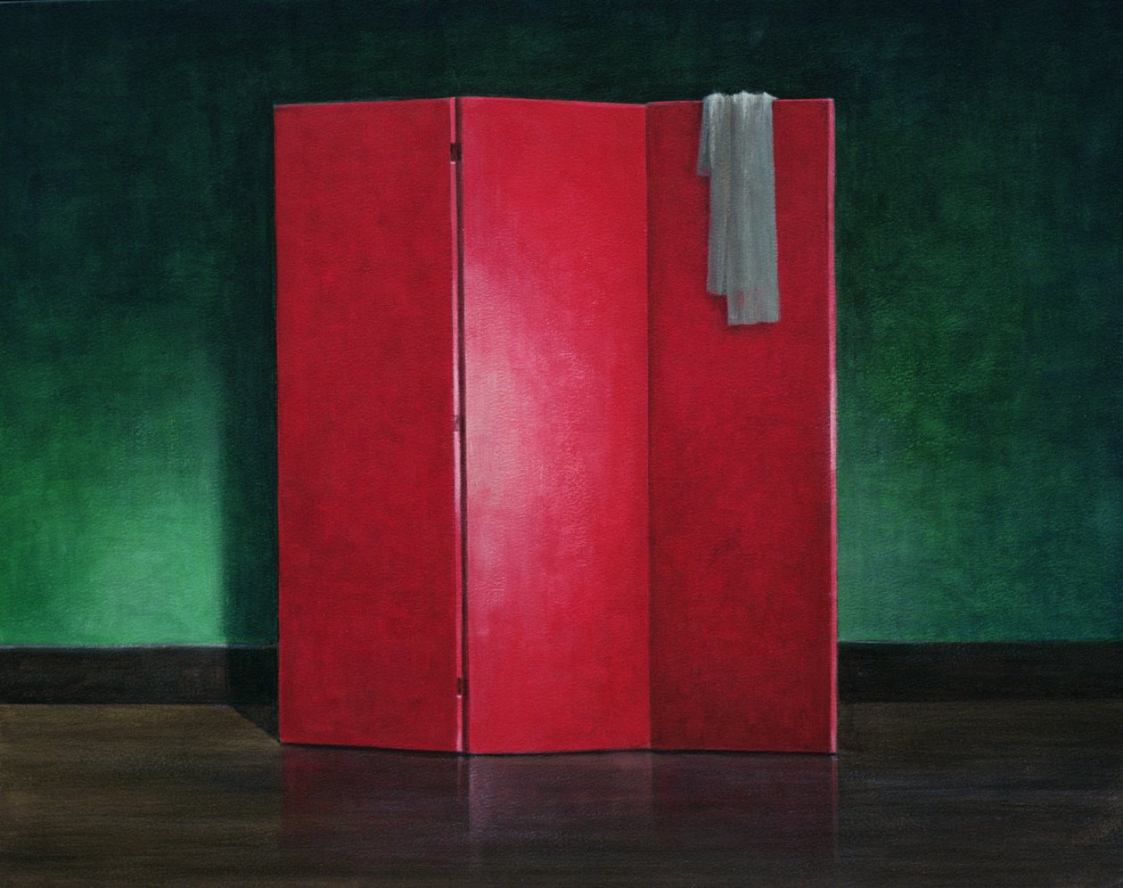 Kırmızı Ekran, 1990 (tuval üzerine akrilik) by Lincoln Seligman